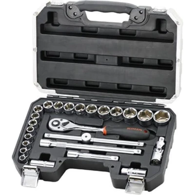 Afbeelding van Fixman professionele 25 delige doppenset 1/2 &quot; in trendy koffer B4025