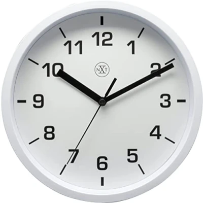 Afbeelding van Nextime Nx 7321Wi Wandklok Nxt Diameter 20Cm Kunststof Wit, Witte Wijzerplaat