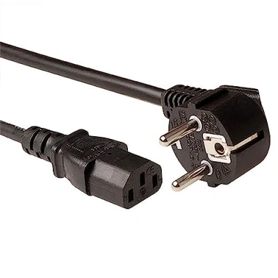 Afbeelding van ACT AK5211 230V LSZH Stroomkabel CEE7/7 Male (Haaks)/C13 Zwart 2 meter