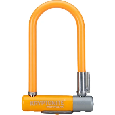 Afbeelding van Kryptonite KryptoLok Mini 7 Beugelslot Fiets ART 2 Slot Elektrische 17,8x8,2cm Staal Oranje