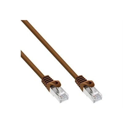 Image de InLine Cordon de raccordement RJ 45 (M) pour 5 m SFTP CAT 5e moulé brun
