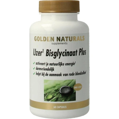 Afbeelding van Golden Naturals Ijzer Bisglycinaat Plus Capsules 60CP
