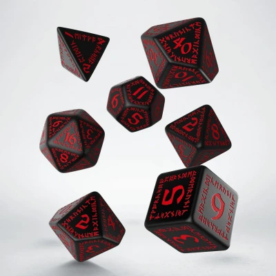 Afbeelding van Q Workshop Rune Dobbelstenen Kleur: Zwart &amp; Rood