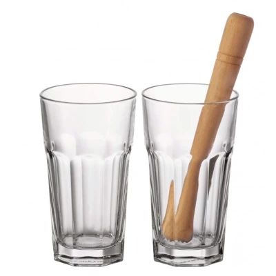Afbeelding van Leonardo Cocktailglazen 540 ml + Crusher