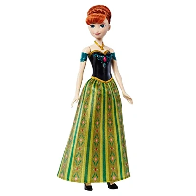 Afbeelding van Mattel Disney Frozen Anna Vandaag voor het eerst pop met exclusieve look, zingt &quot;vandaag, eerst&quot; uit de film Frozen, speelgoed kinderen van 3+ jaar, versies