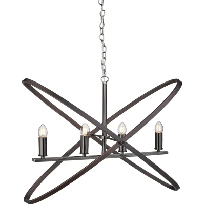 Afbeelding van Searchlight Hoopla Hanglamp 84 X 35 150 Cm Tin En Bruin