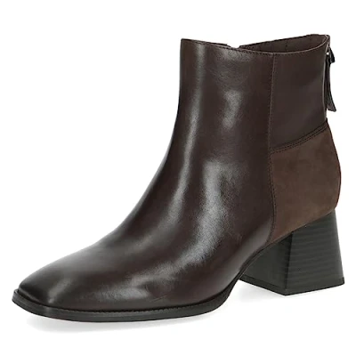 Afbeelding van Caprice Dames 9 25343 41 Enkellaarzen met veters en hak voor dames, Bruin