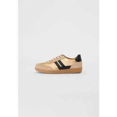 Afbeelding van Gabor Sneakers laag, Dames, Maat: 37.5, Caramel/gold/schw. Veloursleer