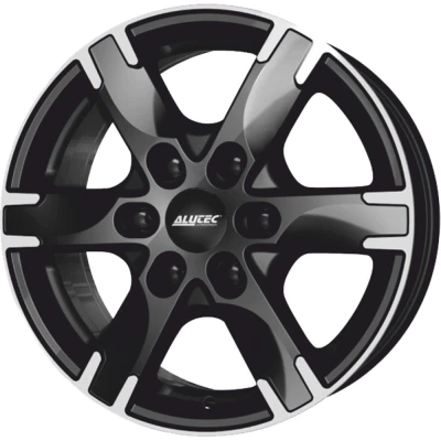 Afbeelding van ALUTEC 6 gat 17duim 139.7mm lichtmetalen Velg Titan mattschwarz Front poliert TIT75738ML13 1