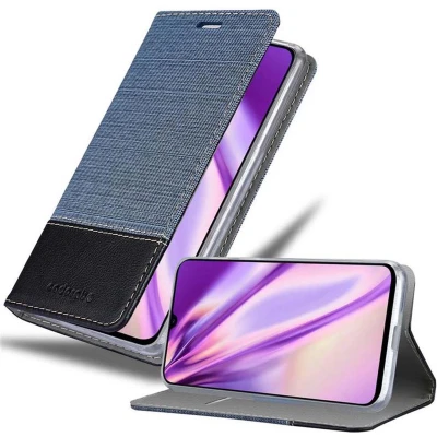 Afbeelding van Cadorabo Hoesje geschikt voor Samsung Galaxy A70 / A70s in DONKERBLAUW ZWART Beschermhoes met magnetische sluiting, standfunctie en kaartvakje Book Case Cover Etui