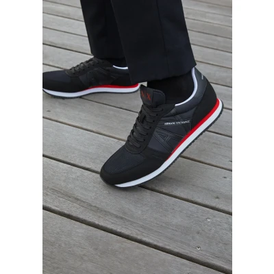 Afbeelding van Armani Exchange Sneakers laag, Heren, Maat: 43.5, Full black Imitatieleer/ textiel