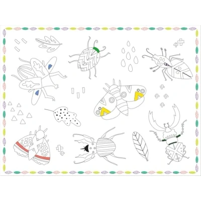 Afbeelding van Folat Placemats kleurplaten buzzing bugs 6 stuks