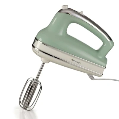 Afbeelding van Ariete 1548/04 Vintage handmixer 5 snelheden Turbofunctie deeghaken &amp; gardes 450 Watt Groen