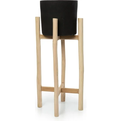 Afbeelding van Bazar Bizar De Charcoal Hoge Plantenbak Zwart Natural L