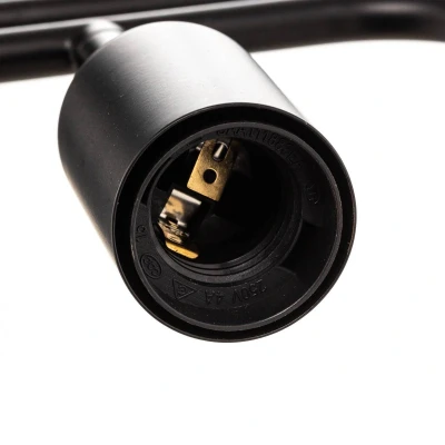 Afbeelding van Lucande hanglamp 4lichts ijzer E27 mat zwart