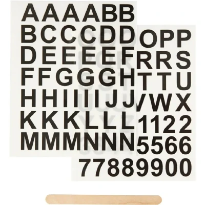 Afbeelding van Creativ company rub on stickers letters en cijfers
