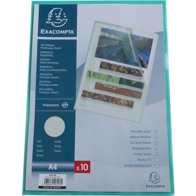 Afbeelding van Exacompta 56119E 10x SACHET 10 POCH.COINS PP Grainé ASS.