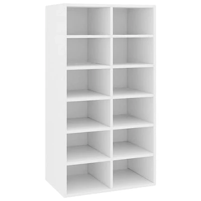 Afbeelding van vidaXL Schoenenrek, wit, 54 x 34 100,5 cm, bewerkt hout