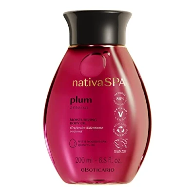 Afbeelding van O Boticário Nativa SPA Pruim, geurende lichaamsolie, bodylotion met quinoa druppels voor meer veganistische hydratatie, 200 ml
