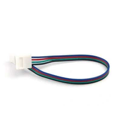 Afbeelding van LED Strip RGB Klik Connector Waterdicht IP65, 4 Aderig, Soldeervrij