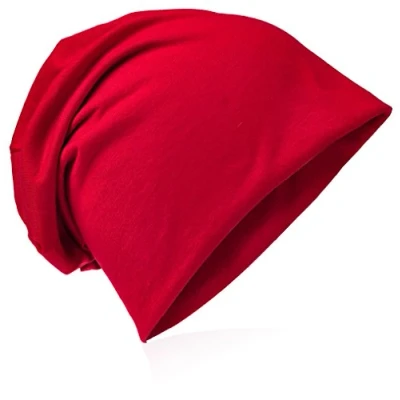 Afbeelding van Miobo Slouch Beanie Muts, lang, effen, heren en dames, Bordeaux rood