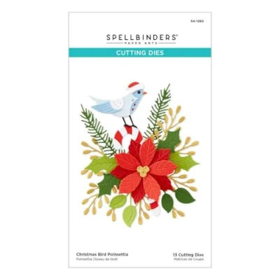 Afbeelding van Spellbinders Christmas Bird Poinsettia Etched Dies (S4 1292)