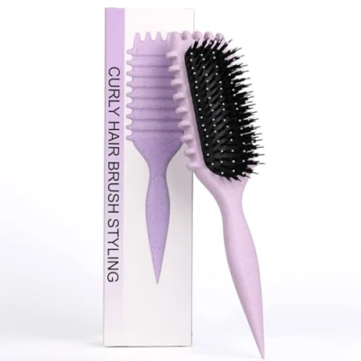 Image de brosse bouclés Bounce, cheveux bouclés, à friser, poils sanglier (A)