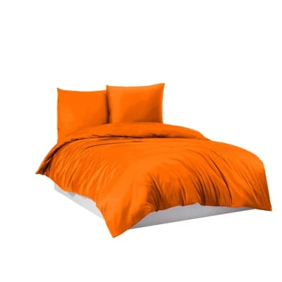 Afbeelding van Mixibaby Katoenen beddengoed 135 x 200, 155 220, 200 afmetingen: 220 cm, patroon: effen oranje
