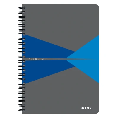 Afbeelding van Leitz Office Notitieboek A5 Gelijnd met PP omslag 80 Grams Papier Blauw