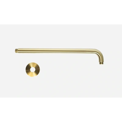 Afbeelding van Rubio Inox douchearm 400mm RVS rond in PVD kleur Geborsteld goud 1208920719