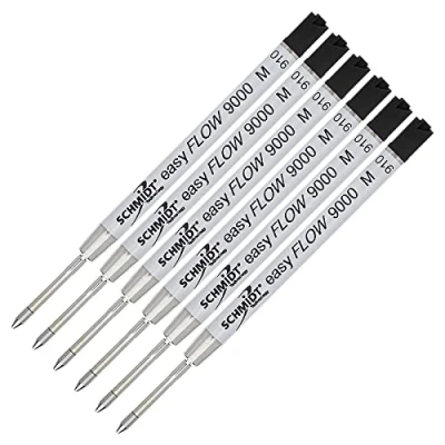Afbeelding van Schmidt Easy Flow 9000 balpenvullingen, zwart, 6 stuks
