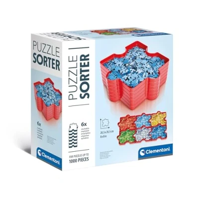 Image de Clementoni 37040 Trieur De Pièces Puzzle Accessoires Adulte, Boîte Rangement Empilables En Plastique, Pour Puzzles Jusqu&#039;à 1000 Pièces, Classique, Fabriqué Italie