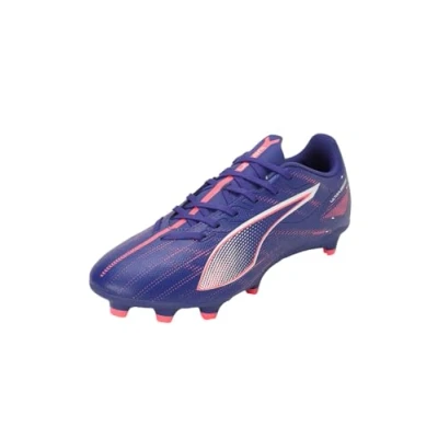 Afbeelding van Puma Ultra 5 PLAY FG/AG Voetbalschoenen met Kunststof noppen, Heren, Maat: 42, Lapis lazuli/white/sunset glow