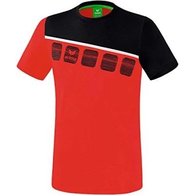 Afbeelding van Erima 5 C T shirt rood/zwart/wit 34 / 152