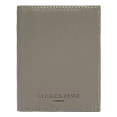 Afbeelding van LIEBESKIND BERLIN Leren Kaarthoes Soft Nappa Men&#039; s Card Etui Neutral Gray Taupe
