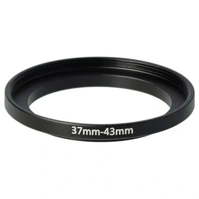 Afbeelding van vhbw Step Up Filter Adapterring 37mm op 43mm voor Camera Lens Adapter Metaal Zwart