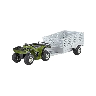Afbeelding van Britains Quad met aanhanger, verzamelset schaal 1:32 voor kinderen en volwassenen, metalen speelgoed binnen buiten, educatief + 3 jaar, verjaardags kerstcadeau