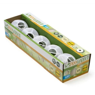 Afbeelding van Lampionnen slinger Pro Garden (10 LEDs, Solar, 4.5 meter, Wit)