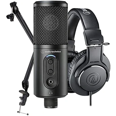 Image de Audio Technica Lot de créateurs contenu pour podcasts, streaming, jeux et création contenu, noir