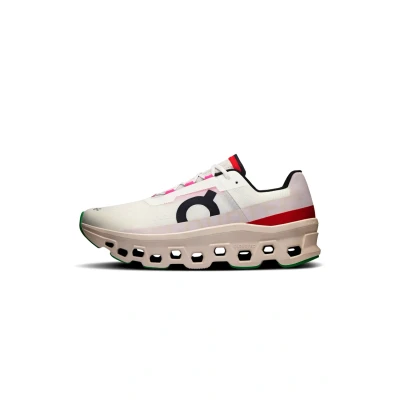 Afbeelding van On Cloudmonster Hardloopschoenen voor op de weg Ivory pearl, Heren, Maat: 44, pearl Polyester