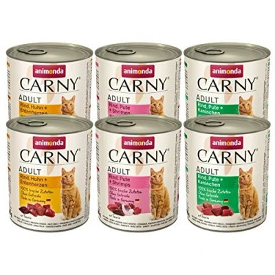Afbeelding van 6x800g Adult Creaties met Rund &amp; Gevogelte Animonda Carny Kattenvoer