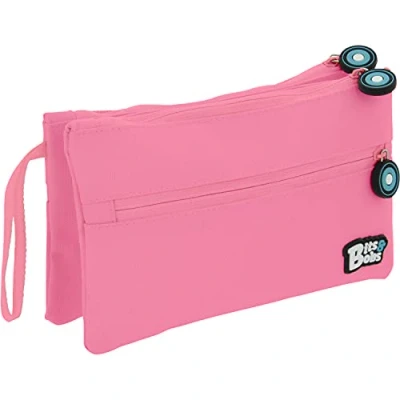 Afbeelding van Grafoplás 37545353 platte etui voor dubbele school, lichtroze, 21 x 12 cm, bits &amp; Bobs
