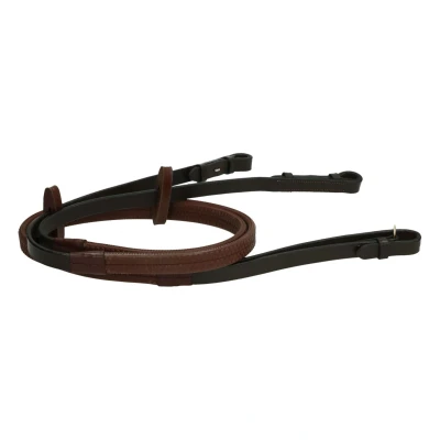 Afbeelding van Rambo Micklem Rubber Teugel Brown Pony