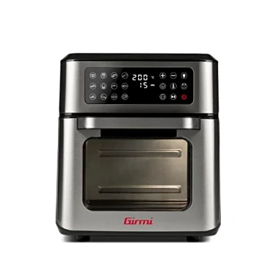 Afbeelding van Girmi FG97 Luchtfriteuse 12 liter en elektrische oven, 1600 1800 W, vooraf ingestelde programma&#039;s, draaimand braadpan, vetopvangbak, digitaal display, veelzijdige accessoires