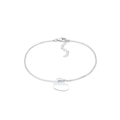Afbeelding van Elli Heart Armband, Dames, Maat: 18, Silberfarben