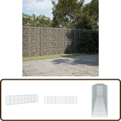 Afbeelding van vidaXL Schanskorf 900x100x200 cm gegalvaniseerd ijzer zilverkleurig