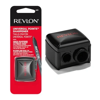 Afbeelding van REVLON Universele puntenslijper voor alle maten houten en kunststof potloden, dubbele lippenstift, wenkbrauwen eyeliner