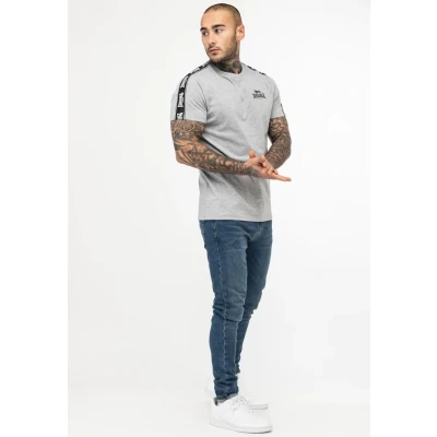 Afbeelding van Lonsdale Normale Passform Brindister Tshirt print, Heren, Maat: XXL, Marl grey black white