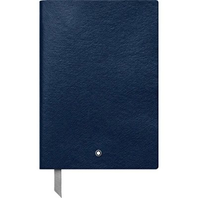 Afbeelding van Montblanc 113639 Fine Stationery #146 Indigo notitieboek elegant met zachte kaft geruit leren binding A5