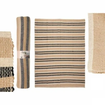 Afbeelding van Tapijt GiftDecor NO.06 Wit Bruin Zwart 180 x 240 cm (2 Stuks)